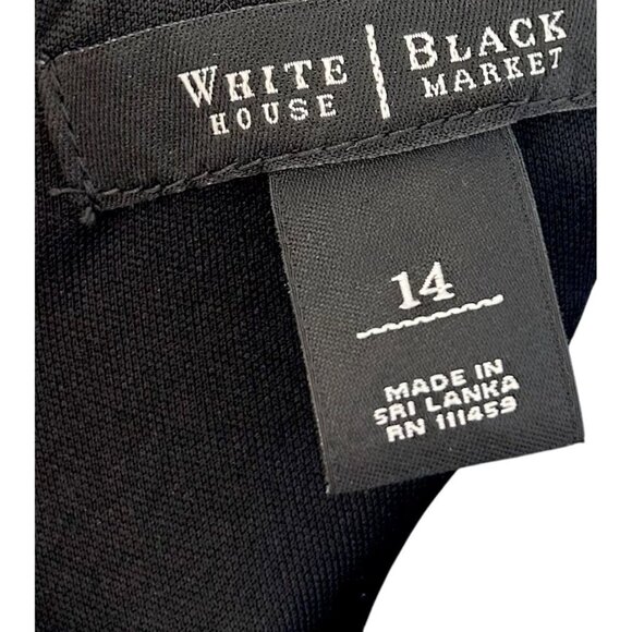 WHITE HOUSE BLACK MARKET PLEATED SLEEVELESS PARTY SEMI-FORMAL LITTLE BLACK DRESS - Picture 4 of 4